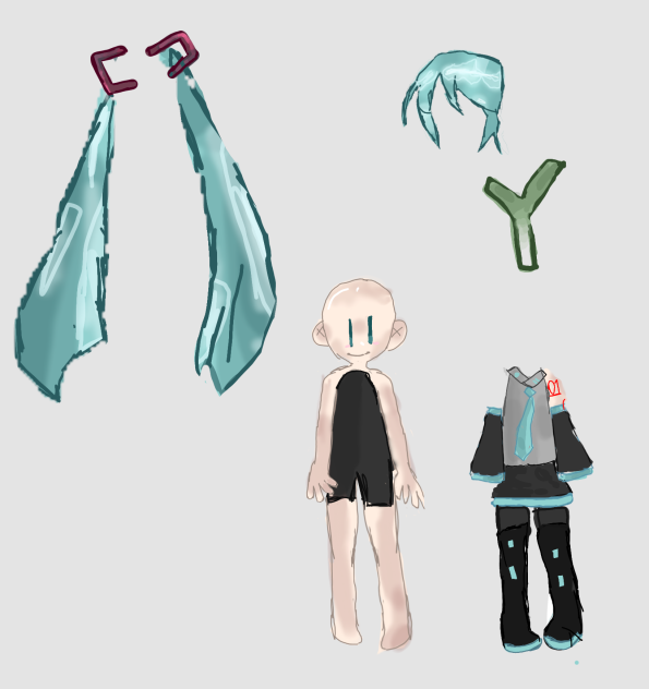 miku paper doll