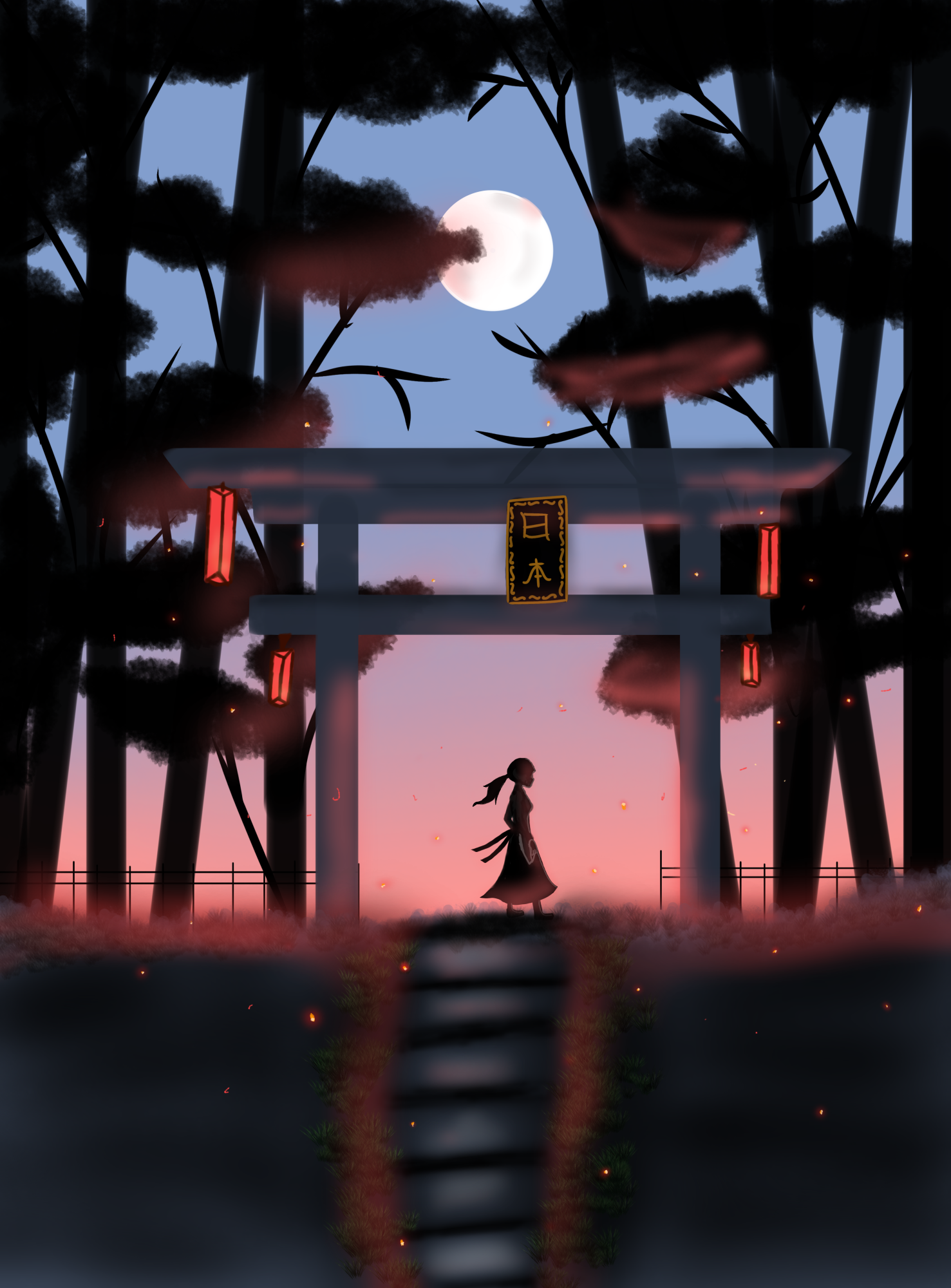 Fire forest - ibisPaint