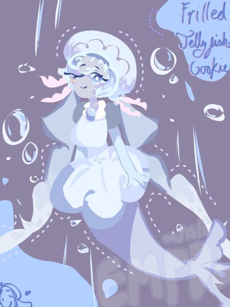 Frilled Jellyfish Cookie🐚💙