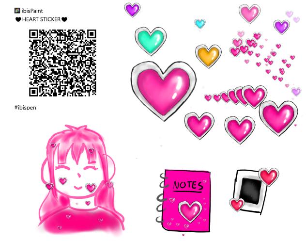 ♥️🩷Heart sticker brush🩷♥️