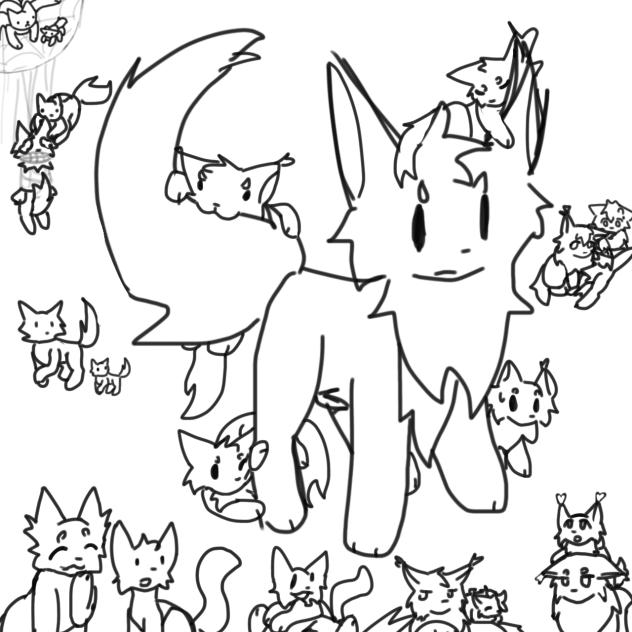 So many cats! WIP