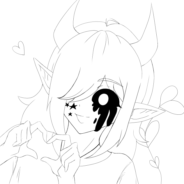 Lineart for star from Failed Experiment - ibisPaint