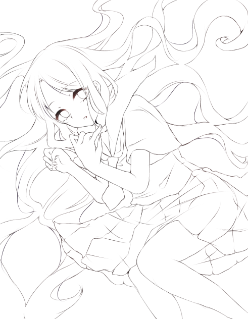 線画です、塗って上げてください👏