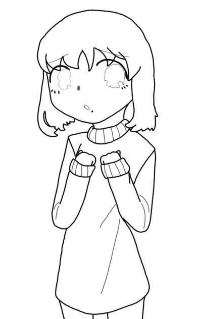 ふわふわセーター　線画