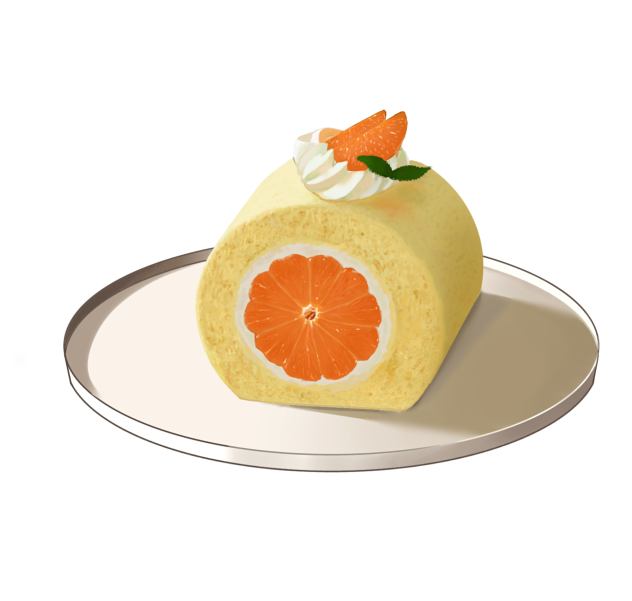 Orange cake roll