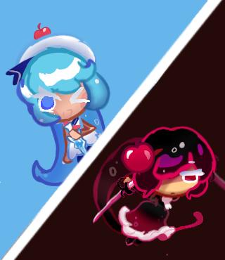 cream soda cookie and cherry cola cookie - ibisPaint