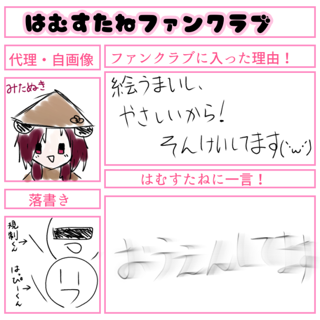 はむすたねちゃんファンクラブ！！
