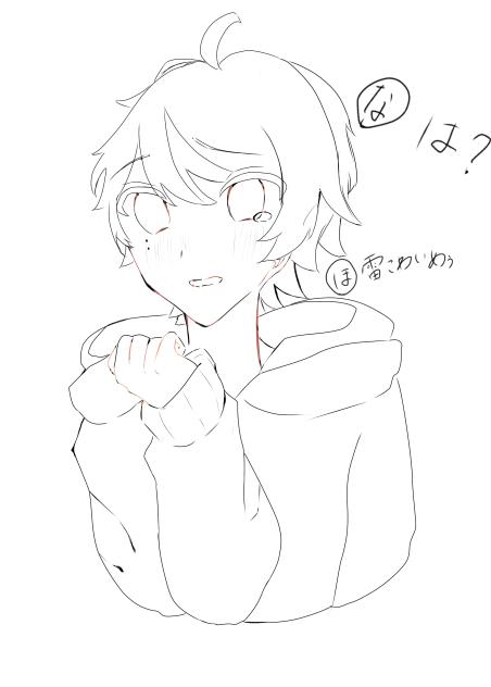 いれいすいむくん 雷怖いめぅ線画