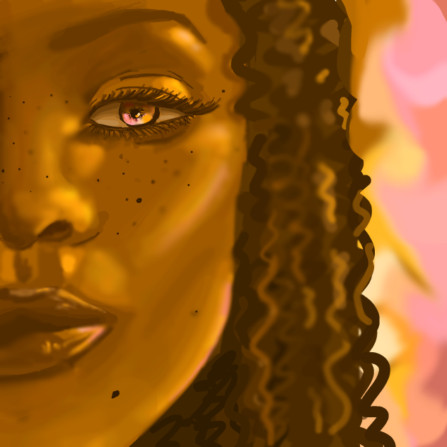 Summer girl rendered and blended version
