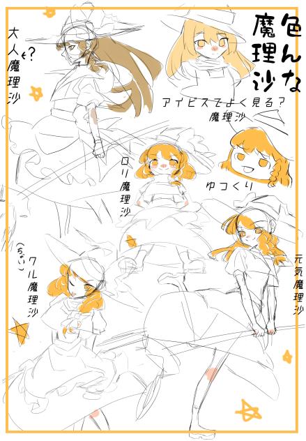 二次創作で見る色んな魔理沙