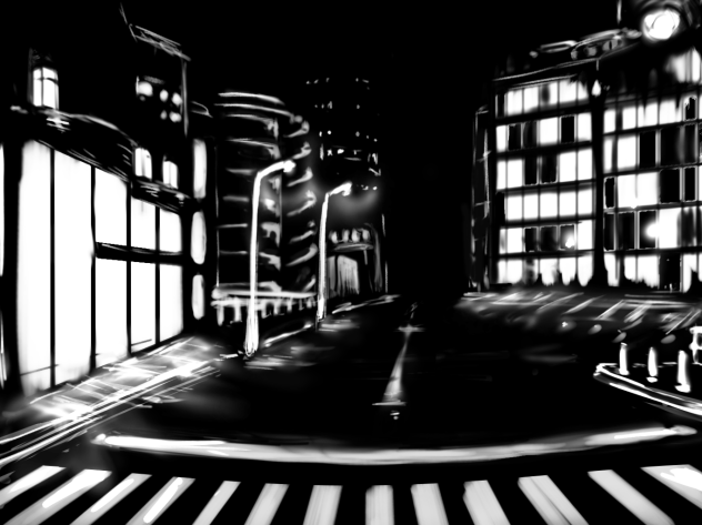 Monochrome city