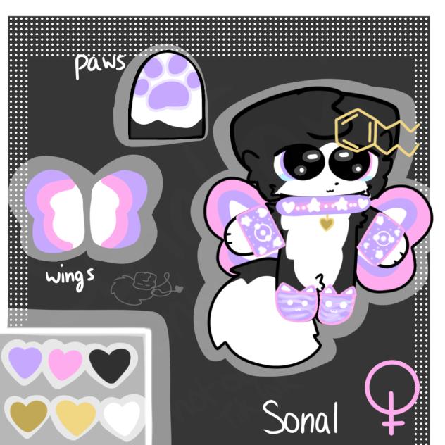 Updated Sonal ref sheet! 🐾