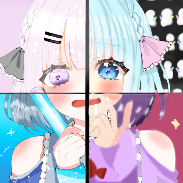 4 piece colouring collab