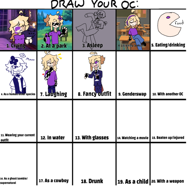 Draw your oc as... pt 7 and 8