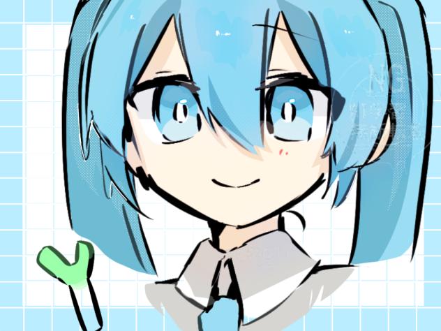 初音ミクとネギ