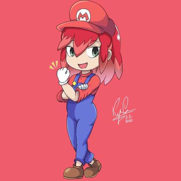 Camellia as Mario