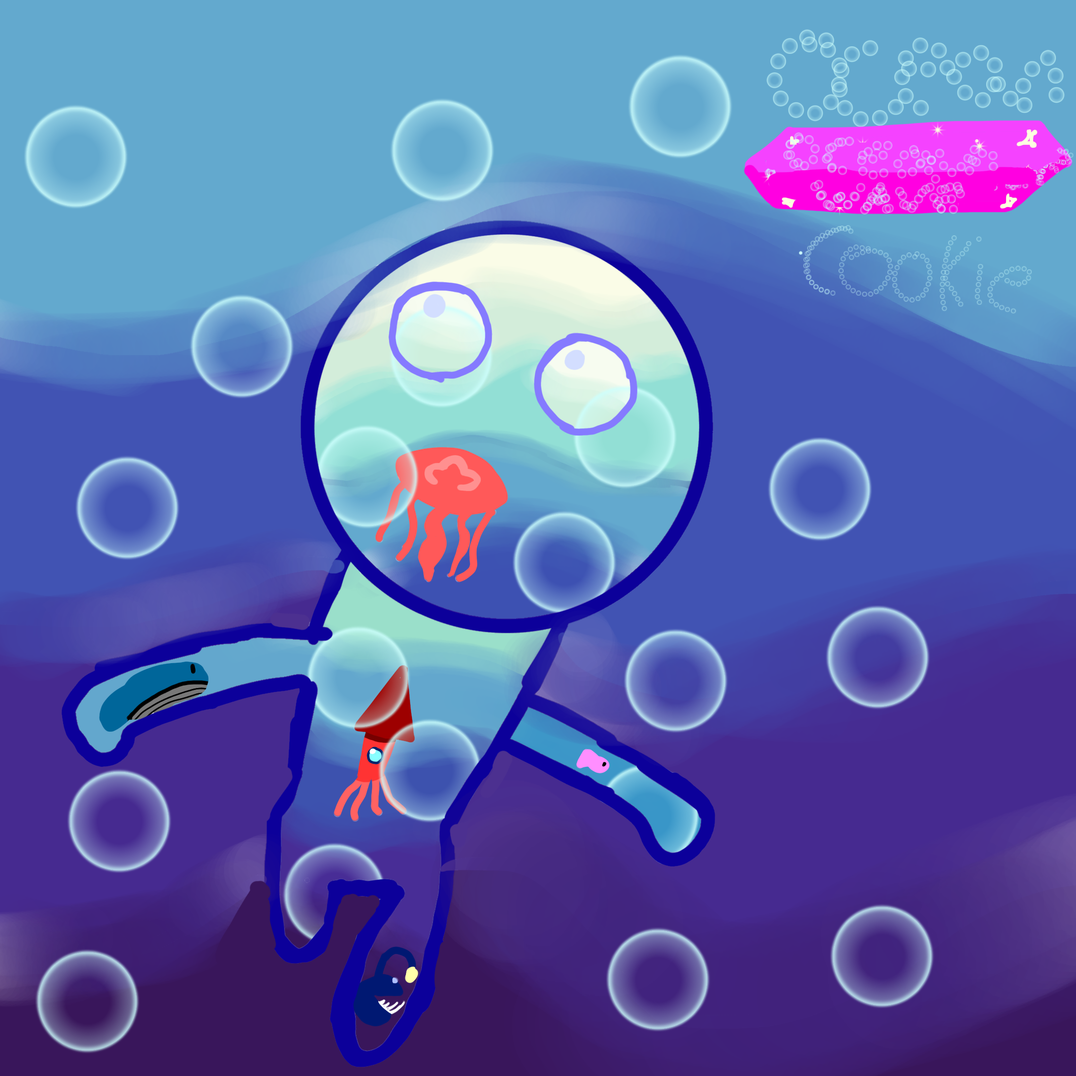 Ocean wave cookie - ibisPaint