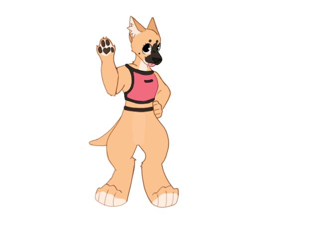 My dog, willow, as a furry!