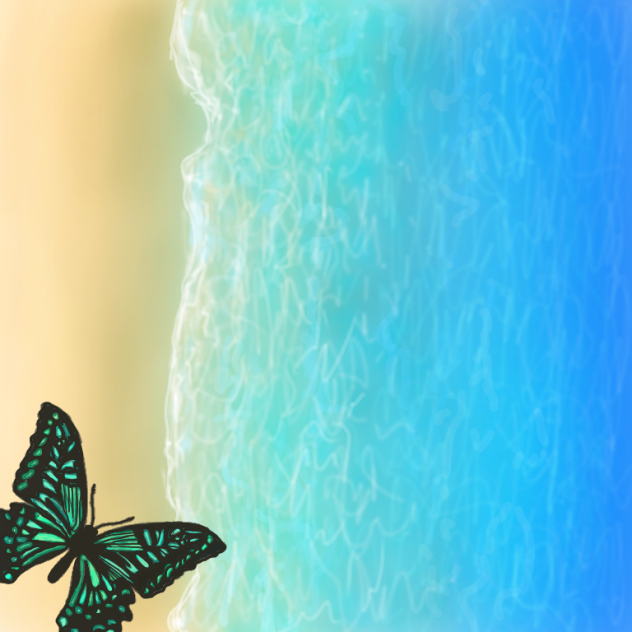 いつかの風景⑮　穏やかに寄せる波　Gently wave