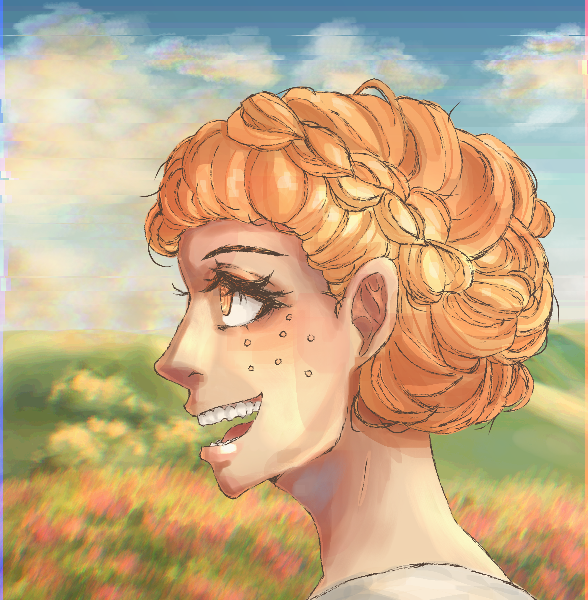 Walking in the meadow - ibisPaint