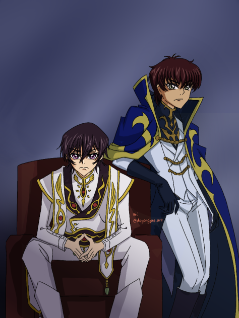 Lelouch x Suzaku fanart