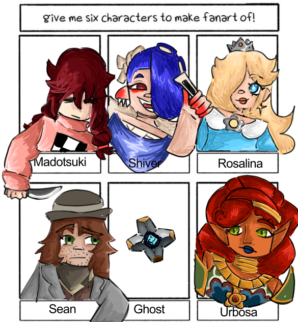 Six character to make fanart of - ibisPaint