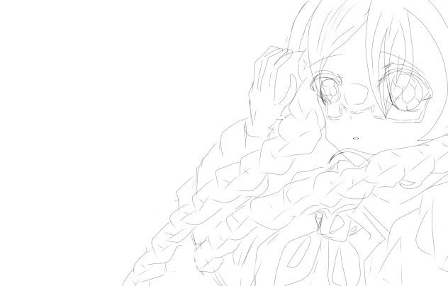 オリキャラ、線画