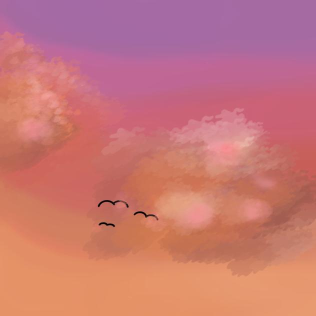 sky with clouds - ibisPaint