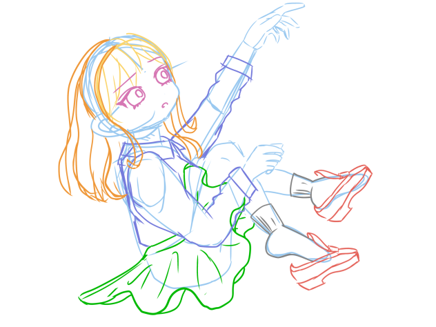 落ちてく　ラフ
