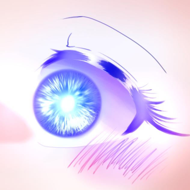青色の輝く目💙