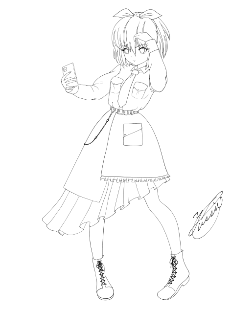 Just before I met you（線画）