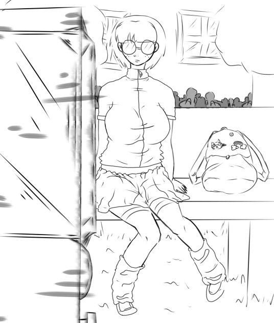 school girl doodle