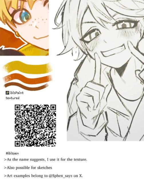 Textured Lineart Brush - ibisPaint