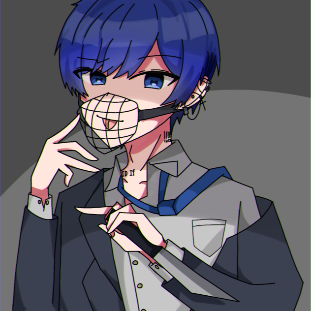 藍雨ちゃんの線画塗りました!