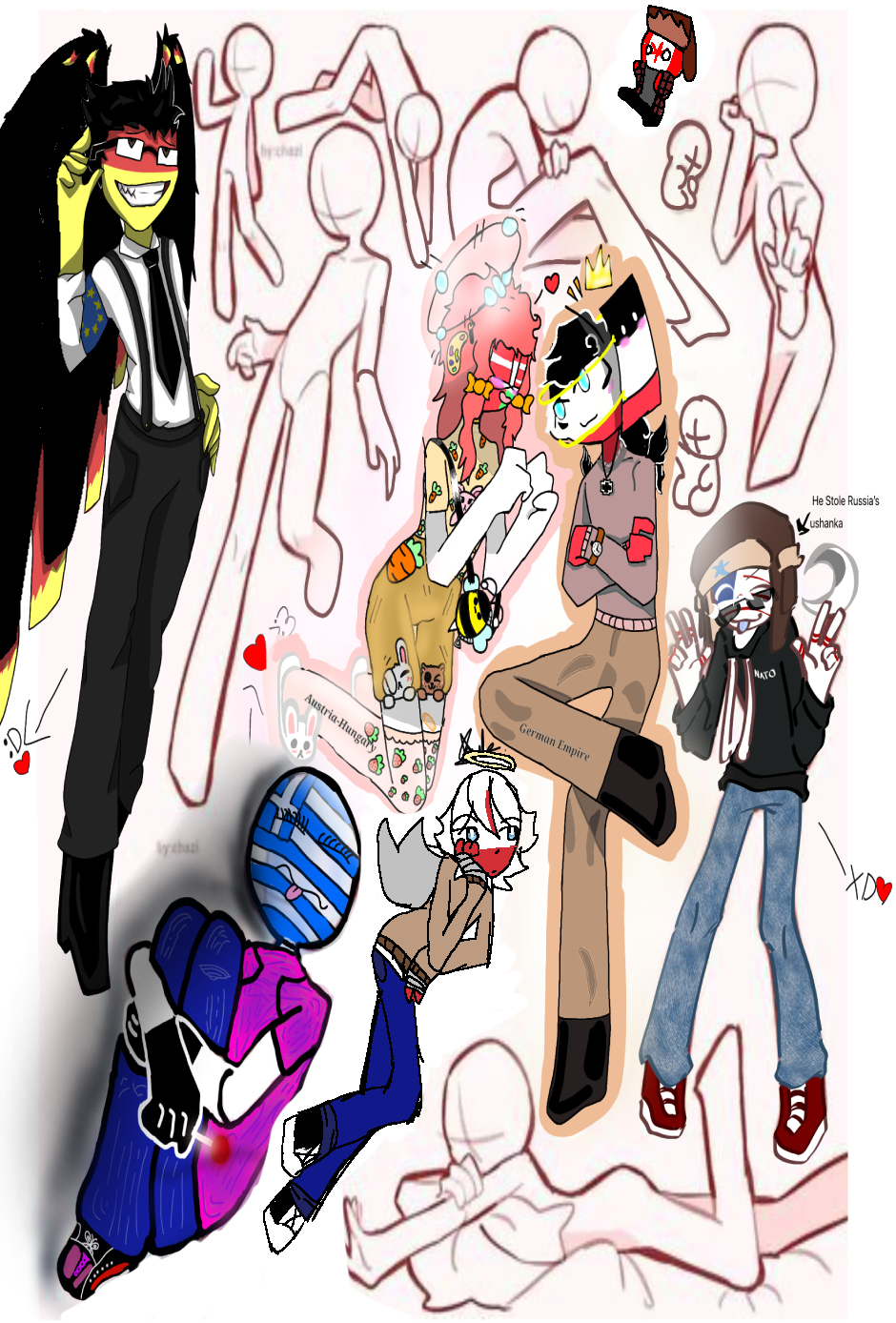 State Humans Country Humans country humans collab - ibisPaint