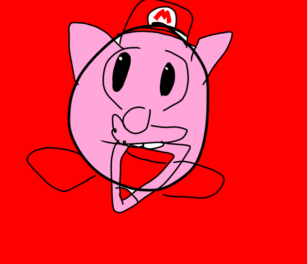 Kirby as SuperMarioGlitchyFour Mario