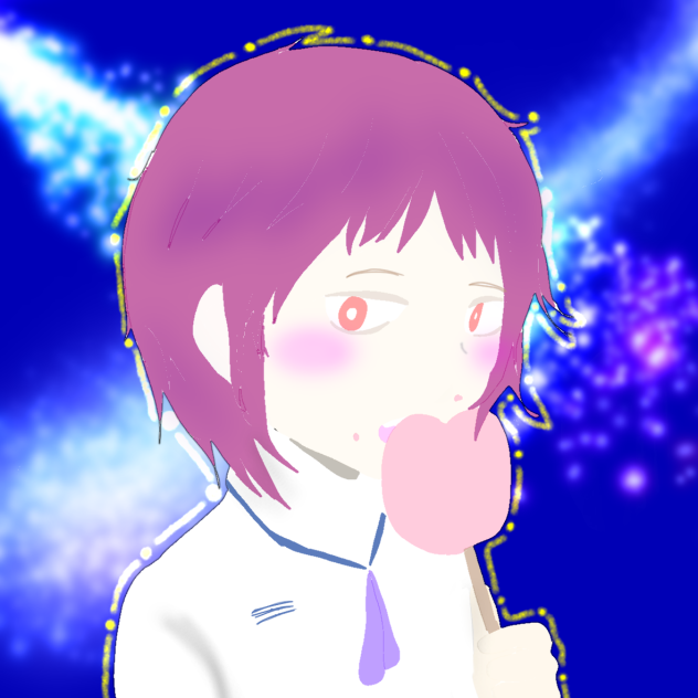 飴を食べる少女