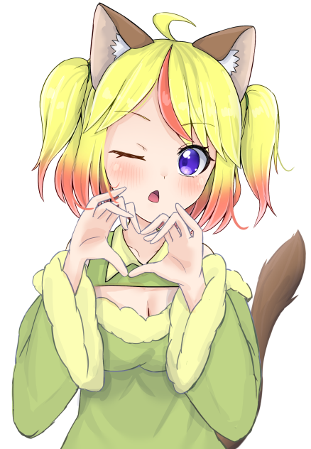 ハート猫綿むう