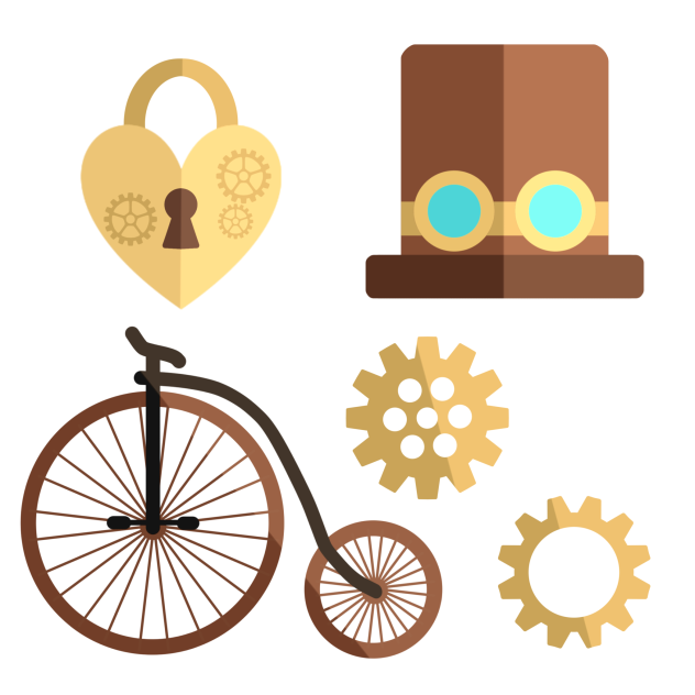 Steampunk stickers 2b