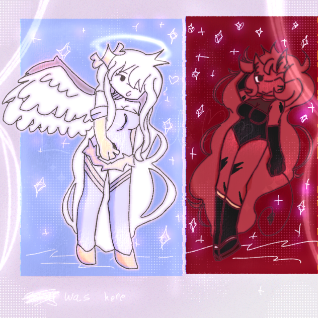 An angel and devil 🌹 - ibisPaint