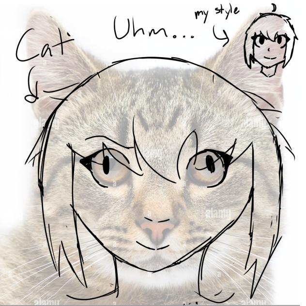 Anime cat face except Idk how to do it