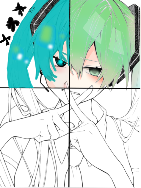 初ミク塗り絵