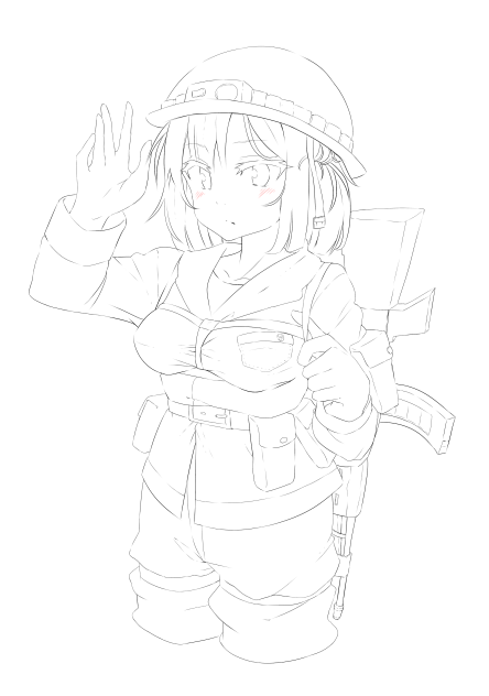 兵隊さん 線画