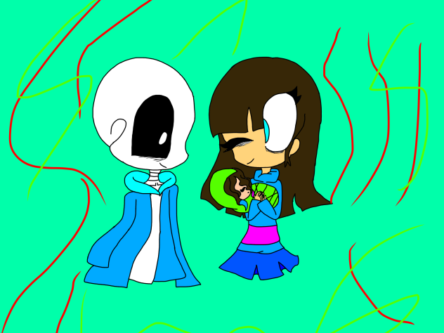 daddy sans and mommy frisk😋