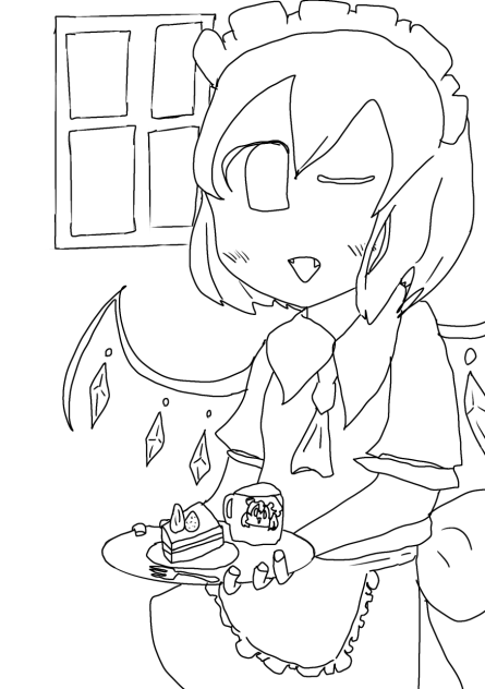 メイドフランぬり絵