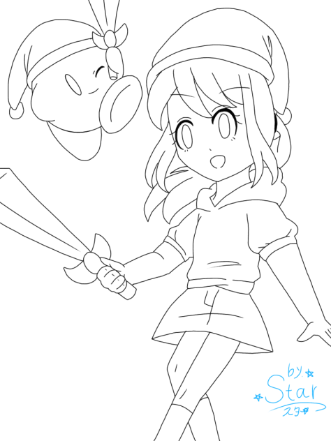 コピー能力 ソード(線画)