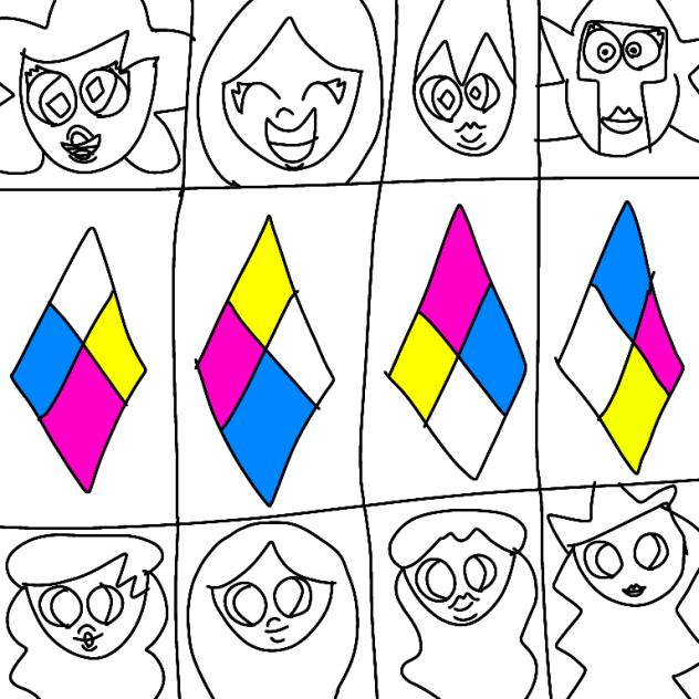 Au quartzs and diamonds - ibisPaint
