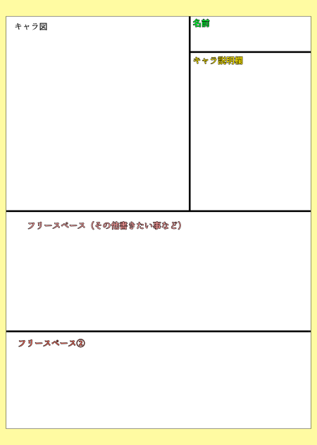革アモ　キャラ募集シート！