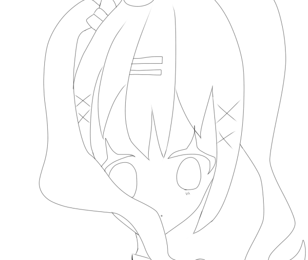 桜ちゃ　　塗り絵