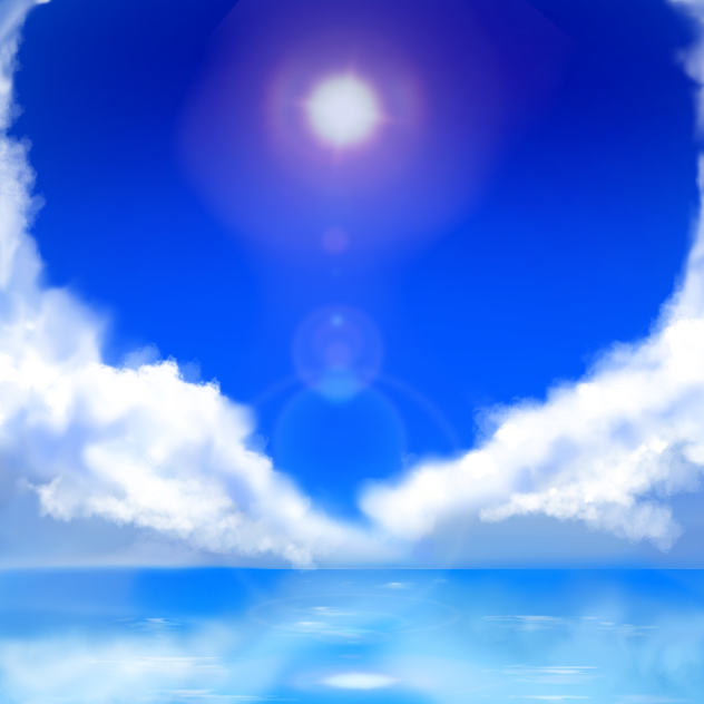 空と海の間に Ibispaint